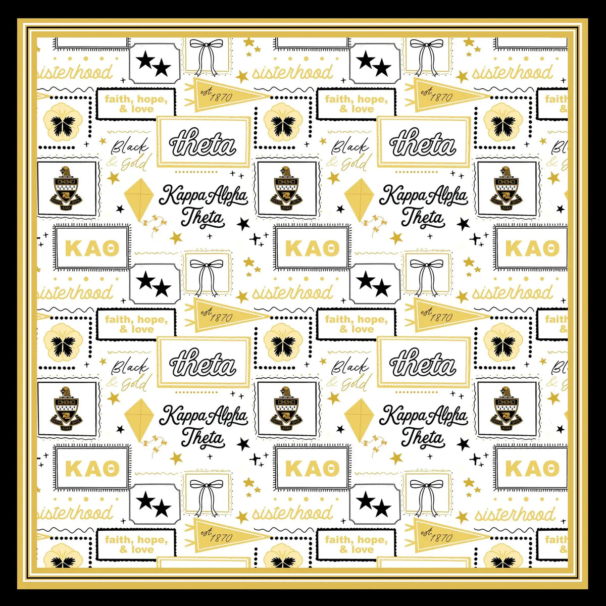 Kappa Alpha Theta Silk Scarf