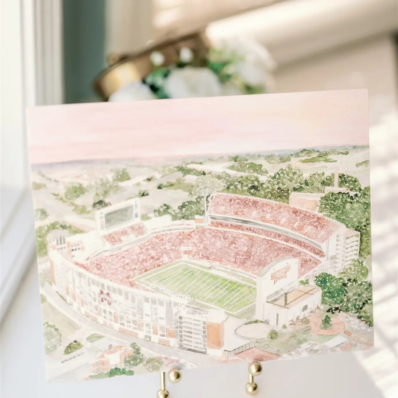 Licensed Mississippi State Aerial Stadium Art Print