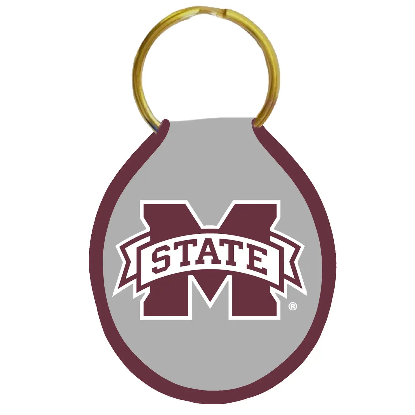 Mississippi State Embroidered Keychain
