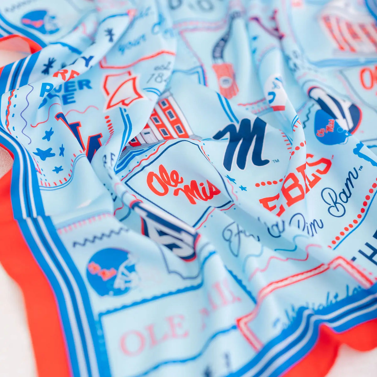 Ole Miss Silk Scarf