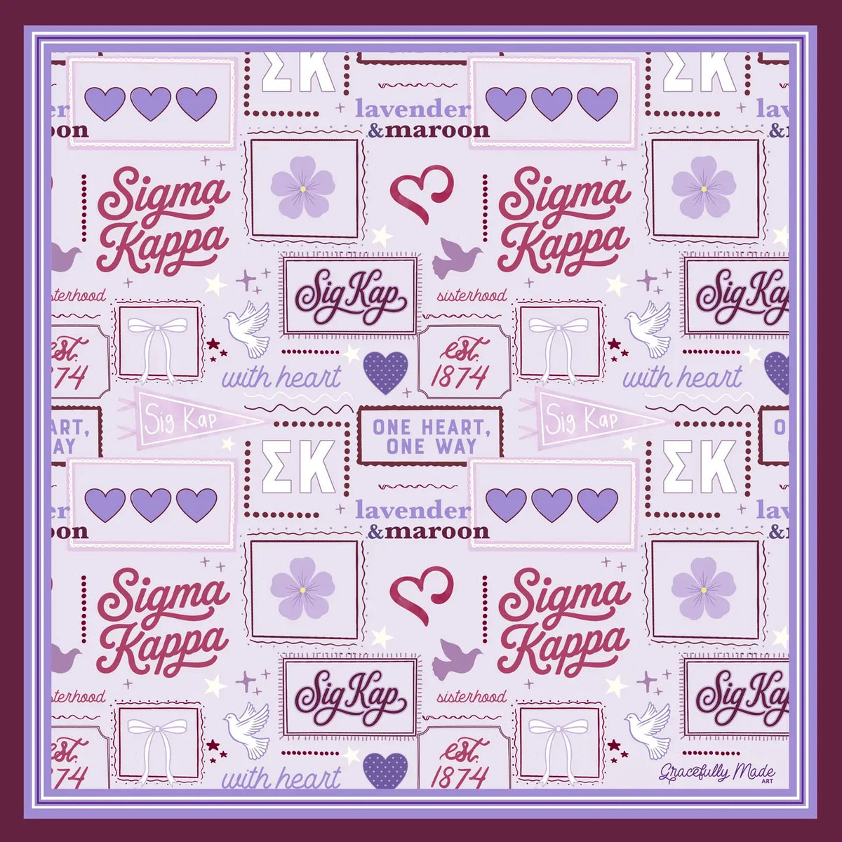 Sigma Kappa Silk Scarf