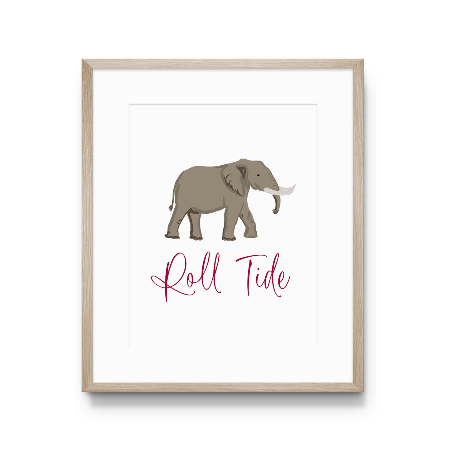 University of Alabama Elephant Art Print