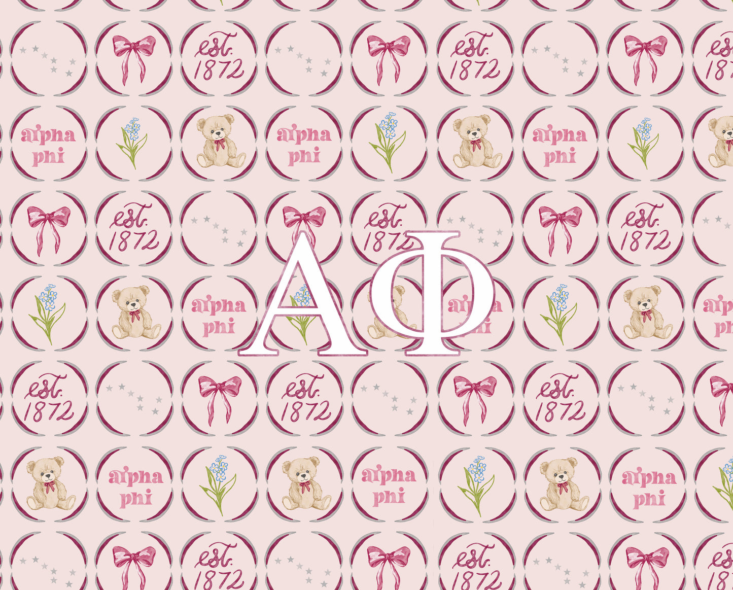 Alpha Phi Flannel Fleece Blanket