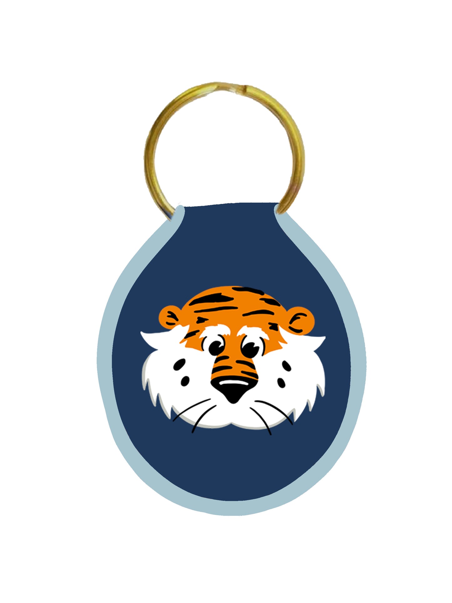 Auburn University Aubie Embroidered Keychain