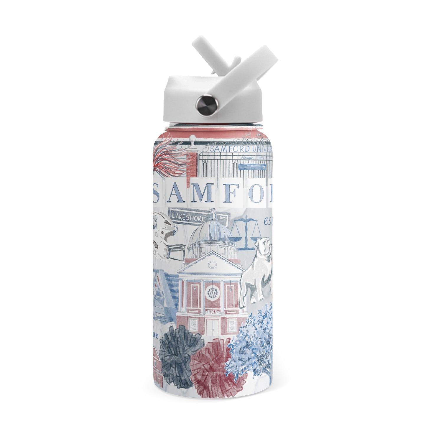 Samford University 32 oz Insulated Water Bottle
