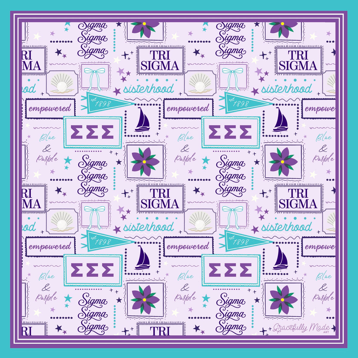 Sigma Sigma Sigma Silk Scarf