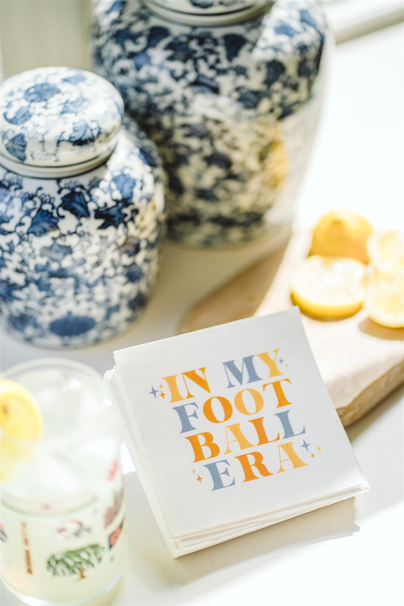Orange and Blue "In My Football Era Napkin Pack