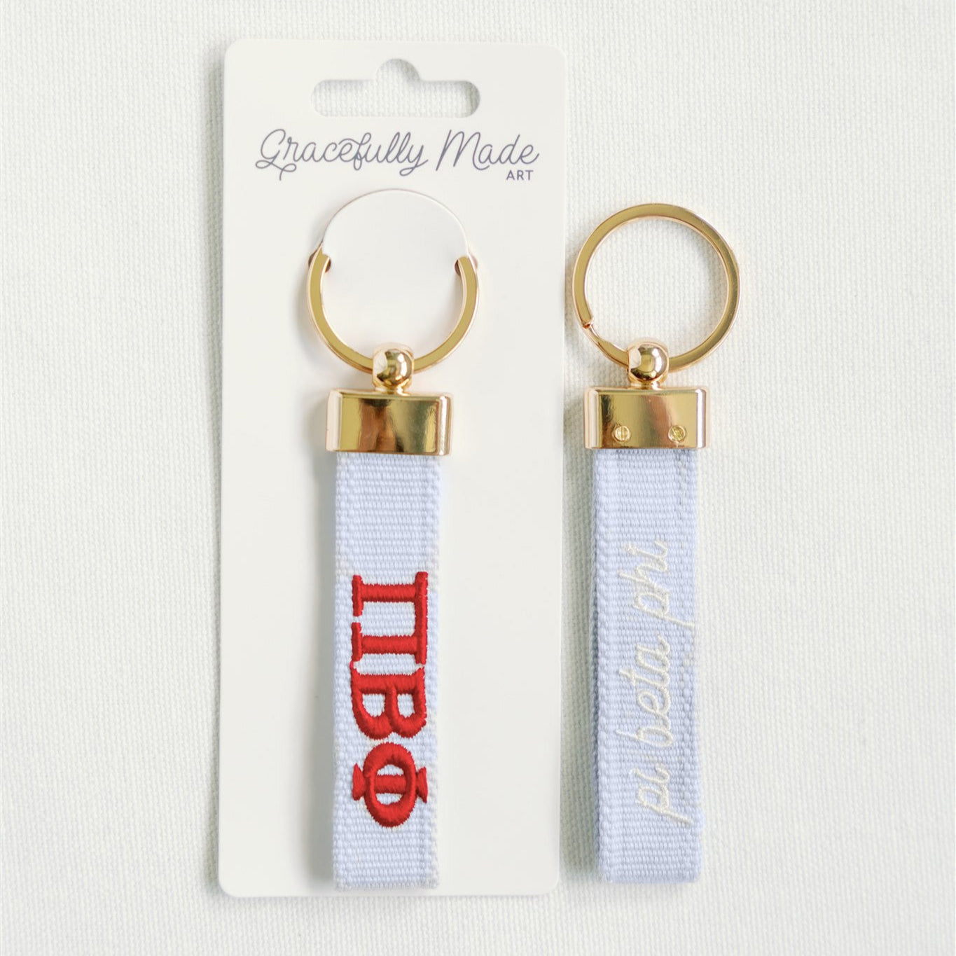 Pi Beta Phi Embroidered Keychain