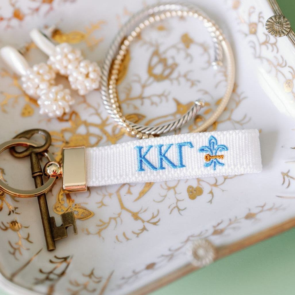 Kappa Kappa Gamma Embroidered Keychain