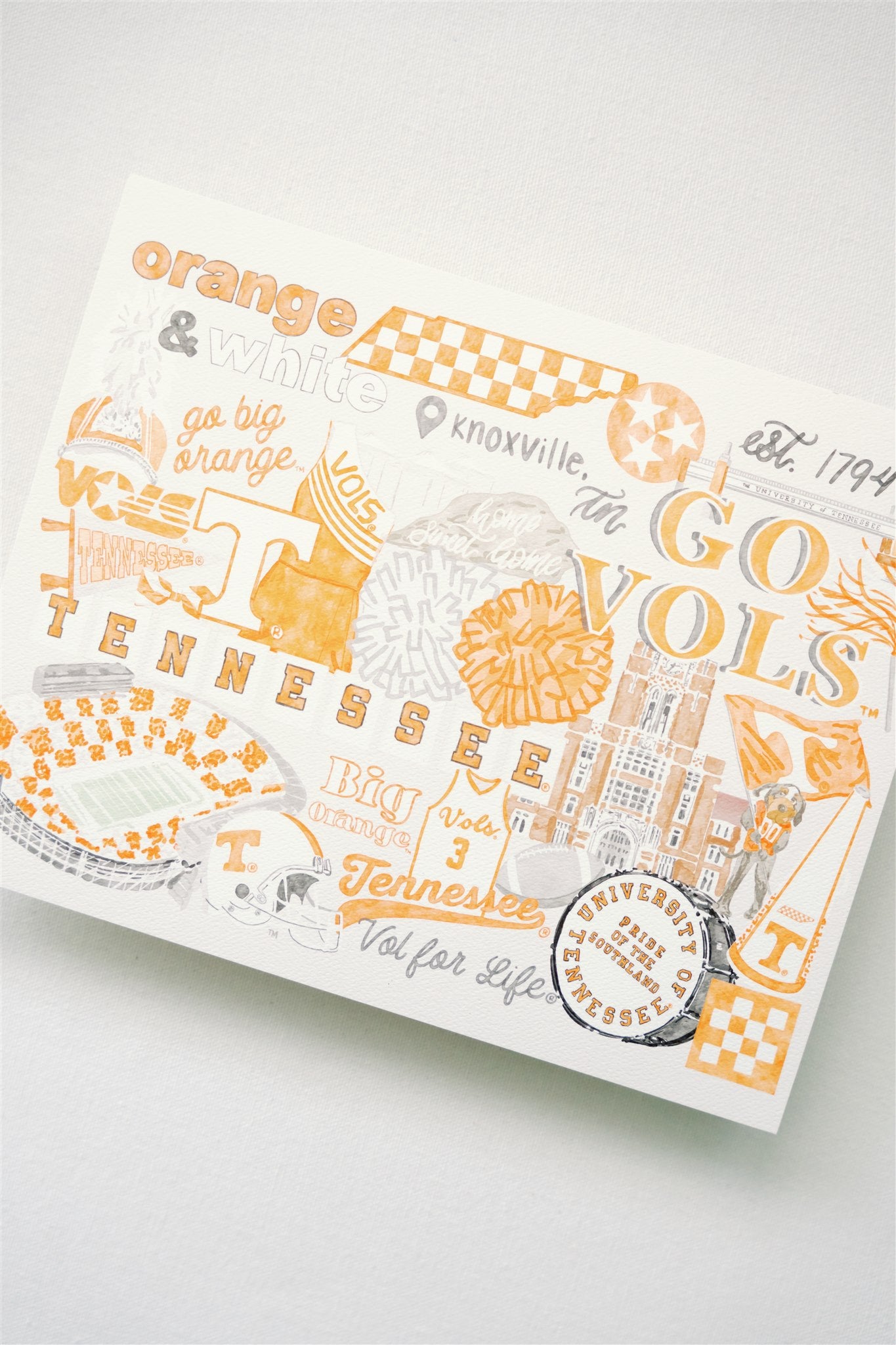 University of Tennessee Collage Print