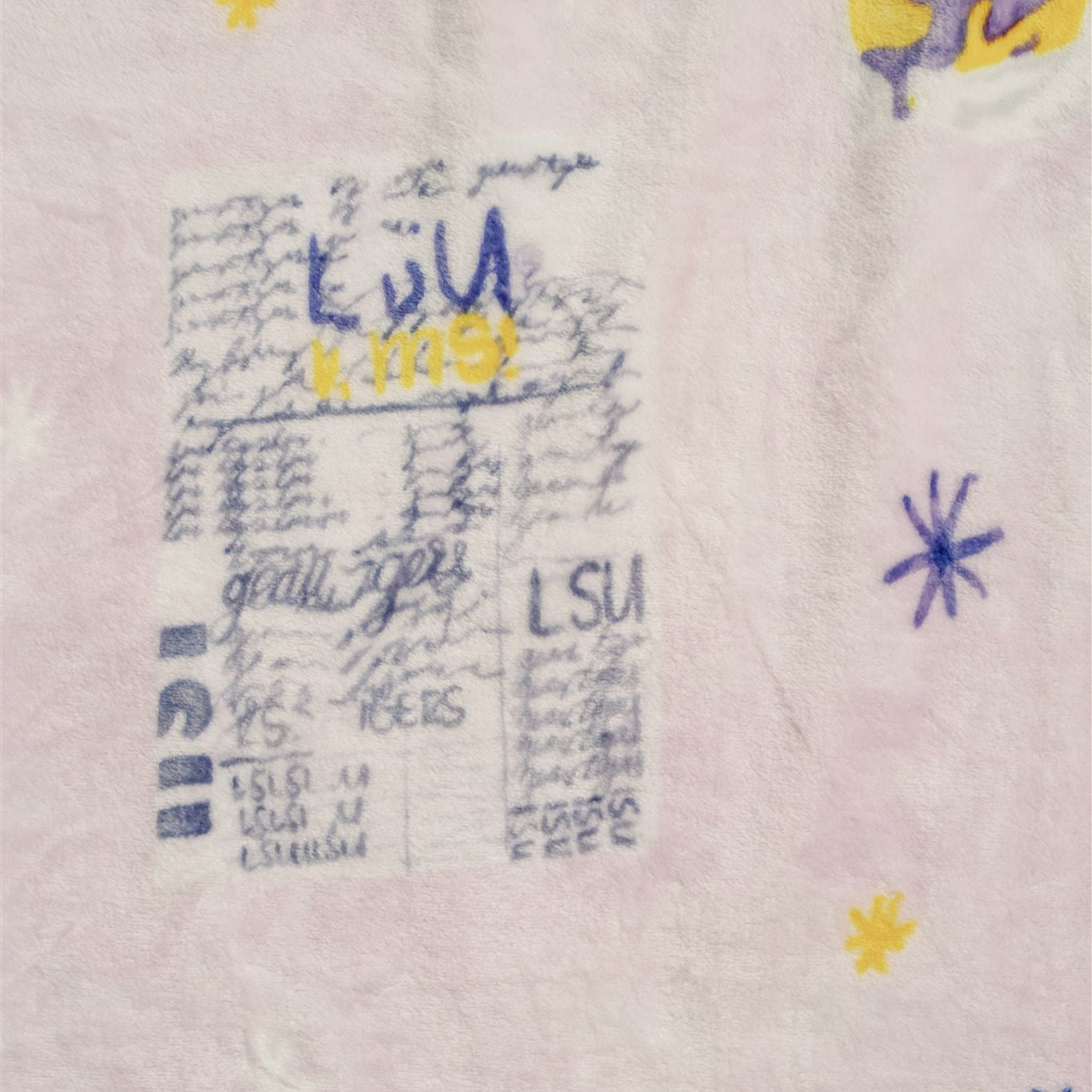 LSU Flannel Fleece Blanket