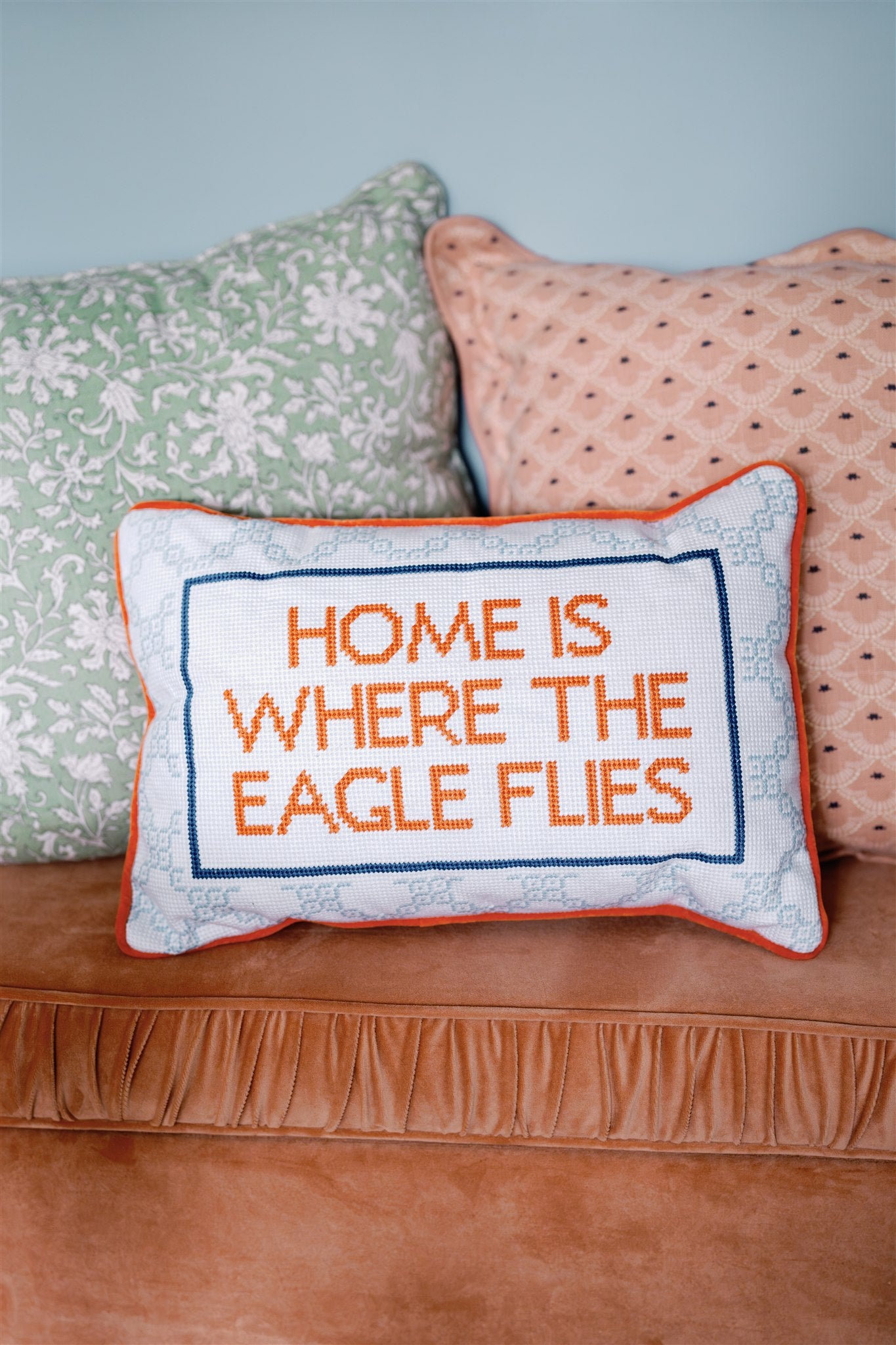 Eagle Needlepoint Pillow