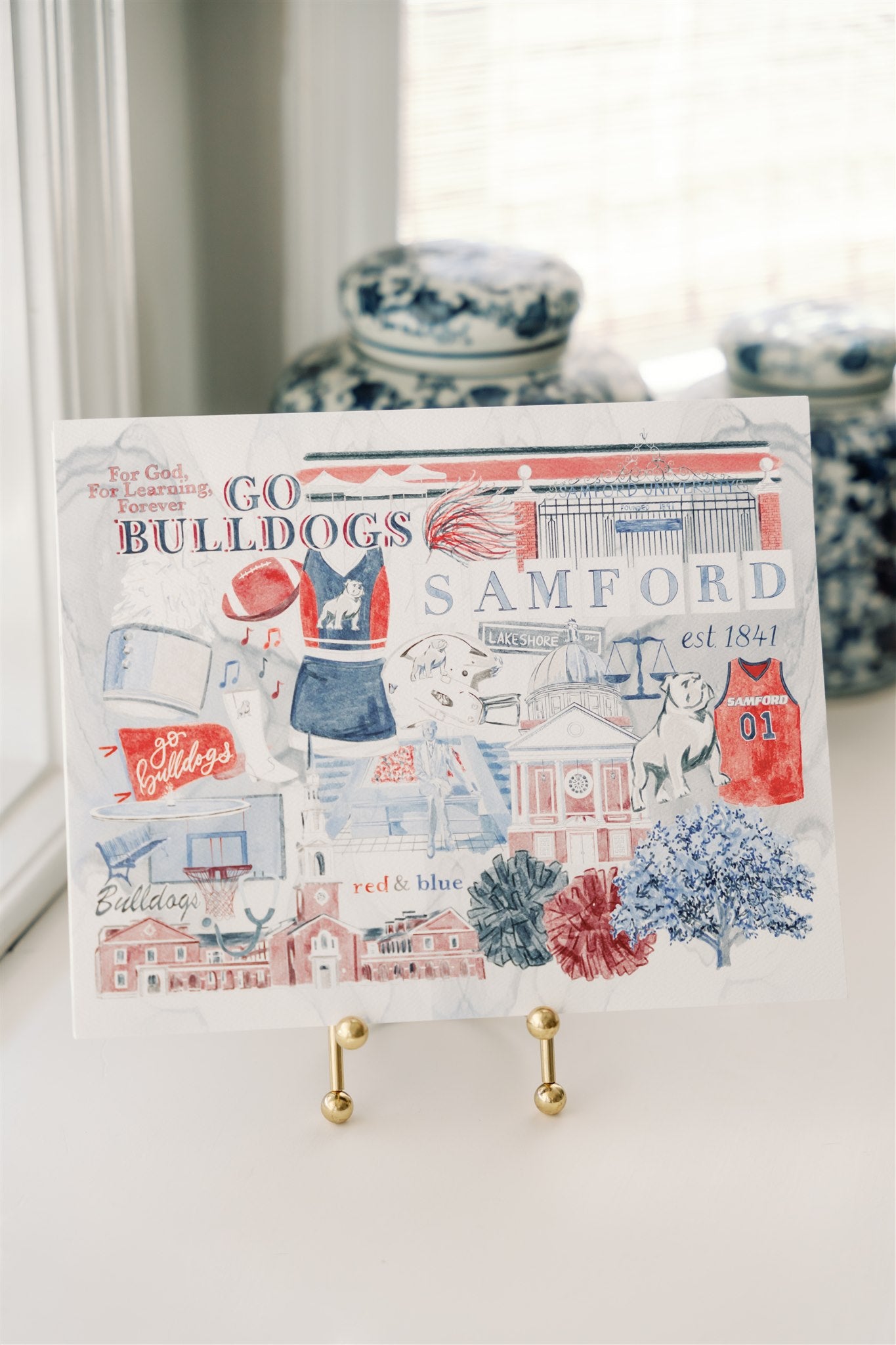 Samford University Collage Art Print