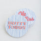 Ceramic Ole Miss Striped Coasters