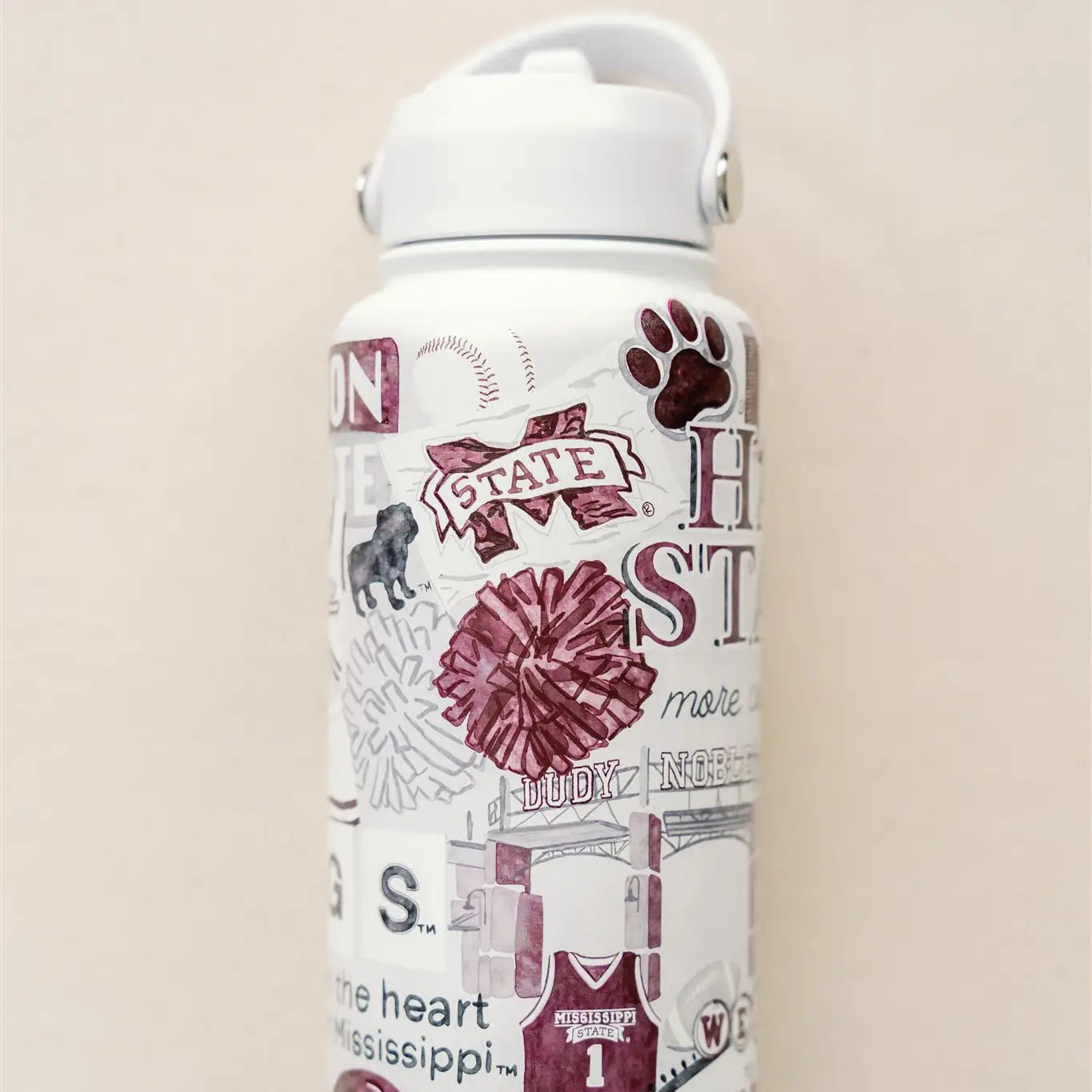 Licensed Mississippi State 32 oz Insulated Water Bottle