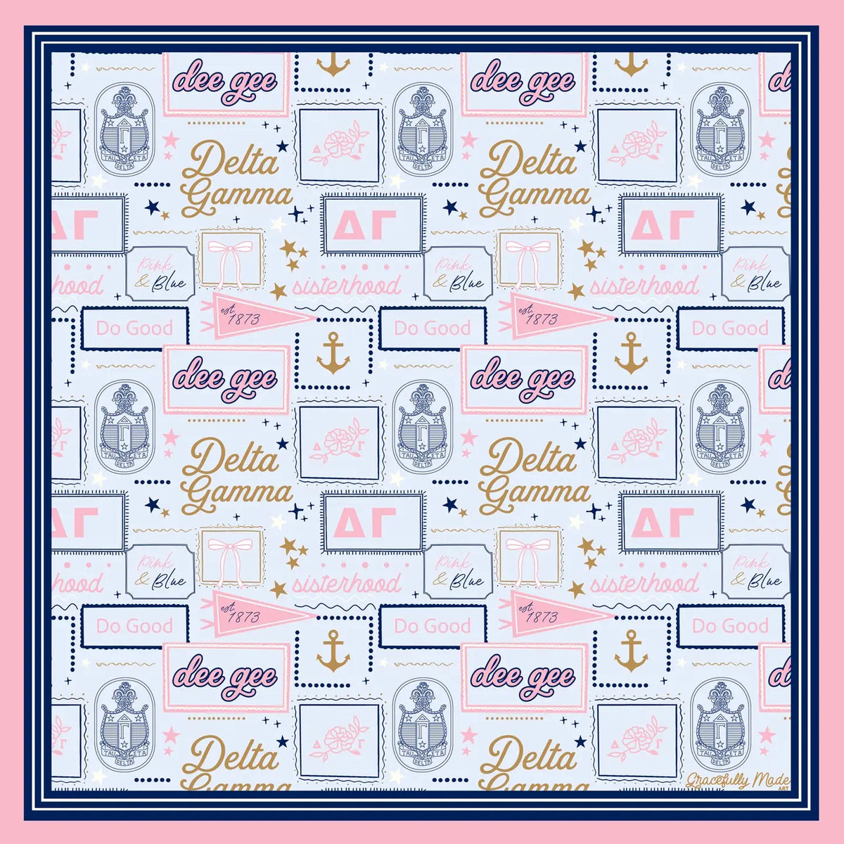 Delta Gamma Silk Scarf