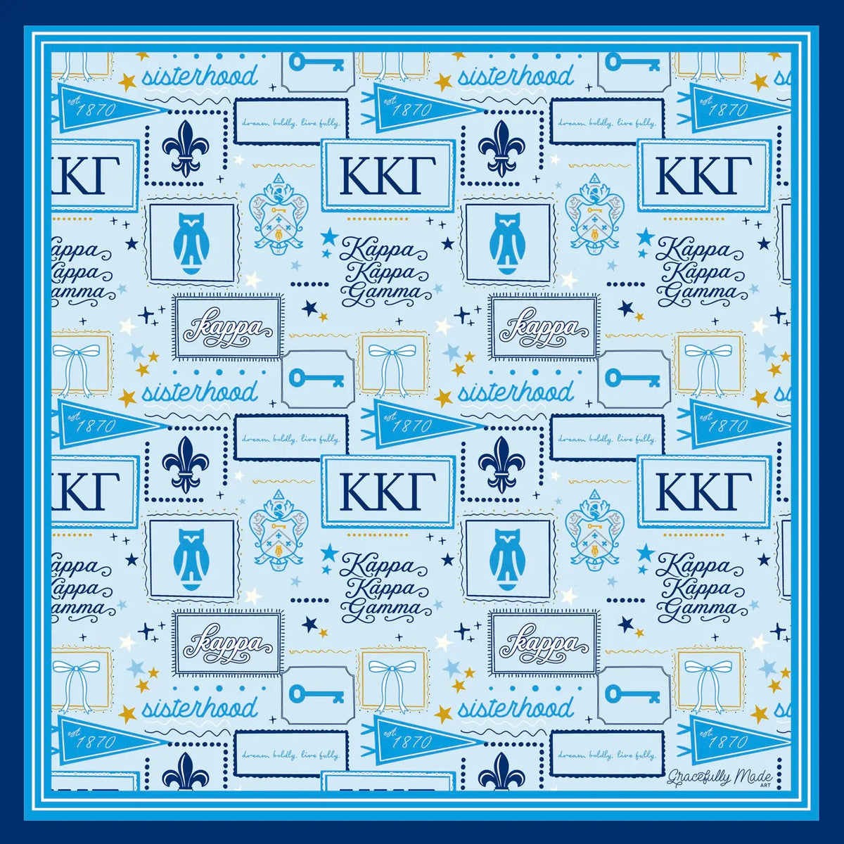 Kappa Kappa Gamma Silk Scarf