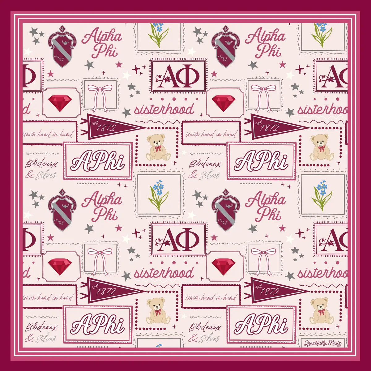 Alpha Phi Silk Scarf