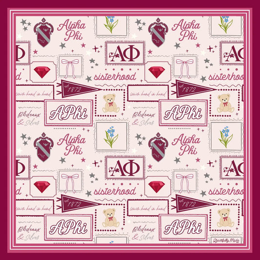 Alpha Phi Silk Scarf