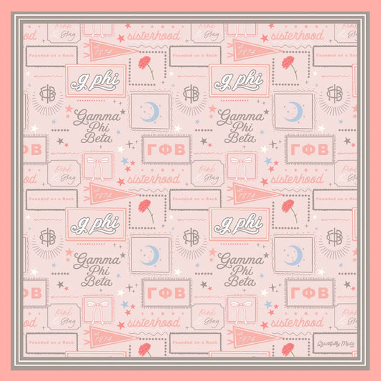 Gamma Phi Beta Silk Scarf