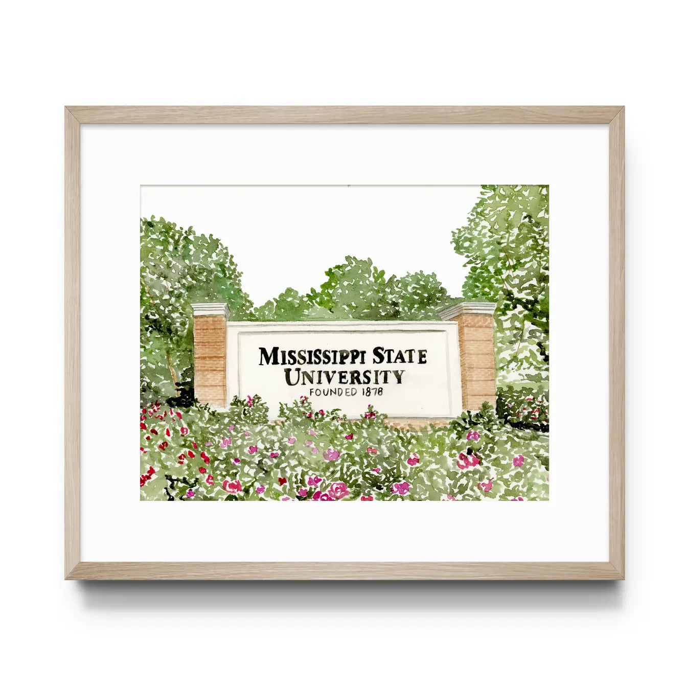 Licensed Mississippi State Sign Art Print