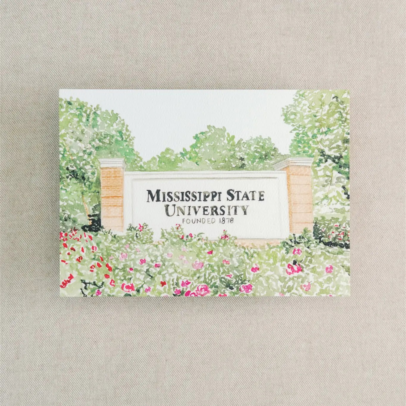 Licensed Mississippi State Sign Art Print
