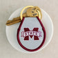 Mississippi State Embroidered Keychain
