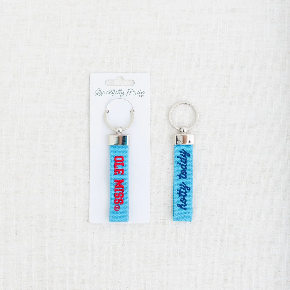Ole Miss - Hotty Toddy Embroidered Keychain