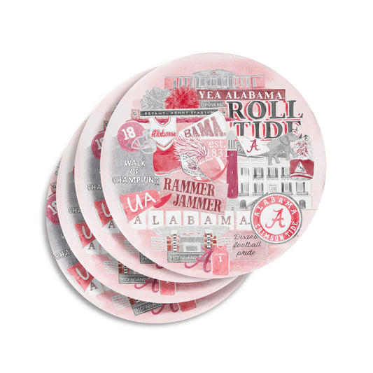 Ceramic University of Alabama Coaster Pack