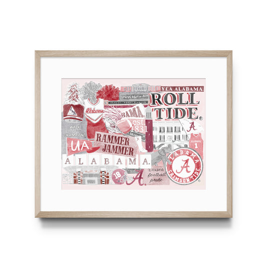 The University of Alabama Collage Print