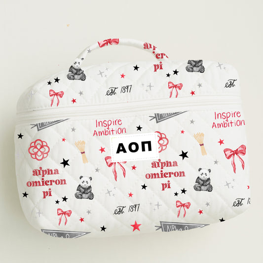 Alpha Omicron Pi Toiletry Bag PREORDER