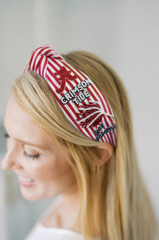University of Alabama Striped Headband
