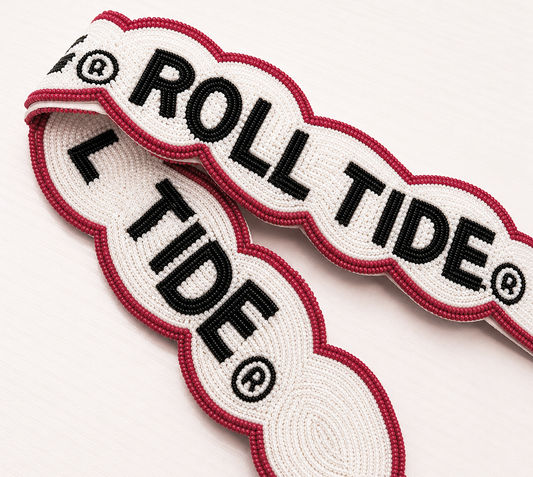 University of Alabama Fully Beaded Scalloped Purse Strap