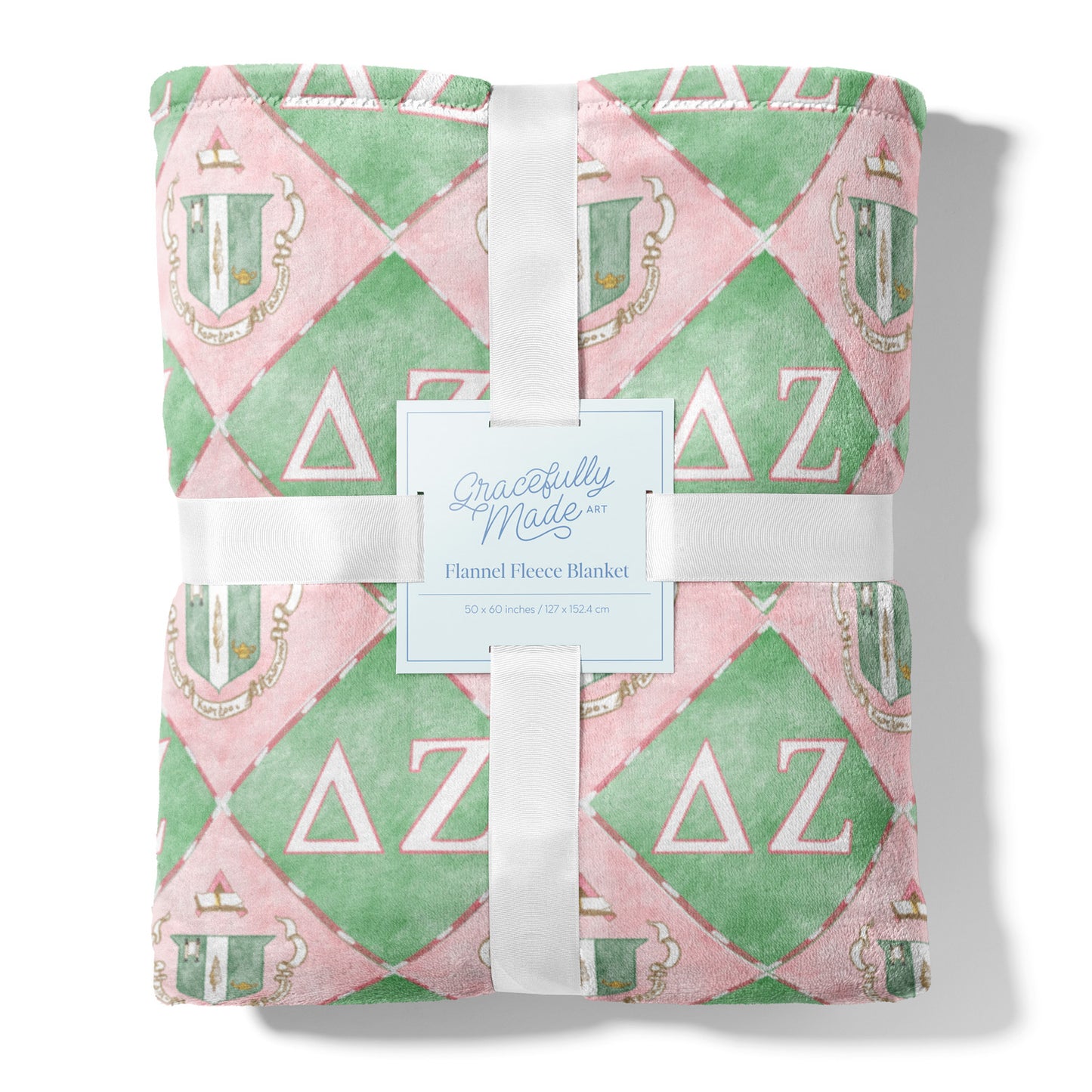 Delta Zeta Flannel Fleece Blanket