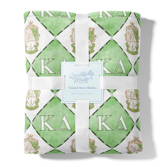 Kappa Delta Flannel Fleece Blanket