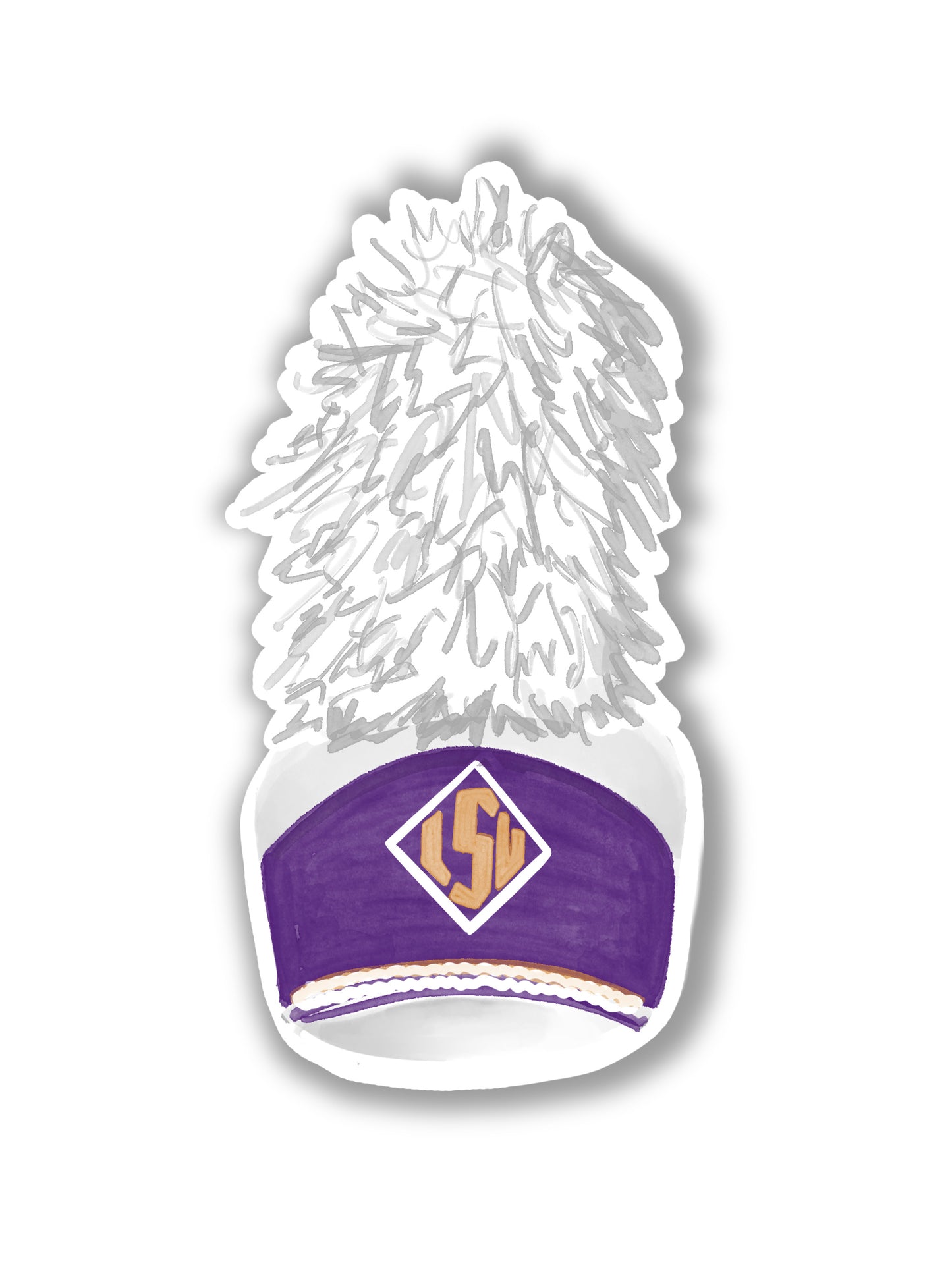 LSU Band Hat Sticker