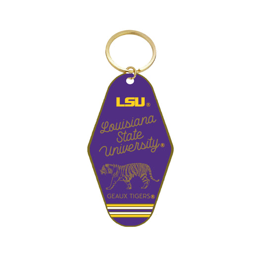 LSU Enamel Keychain