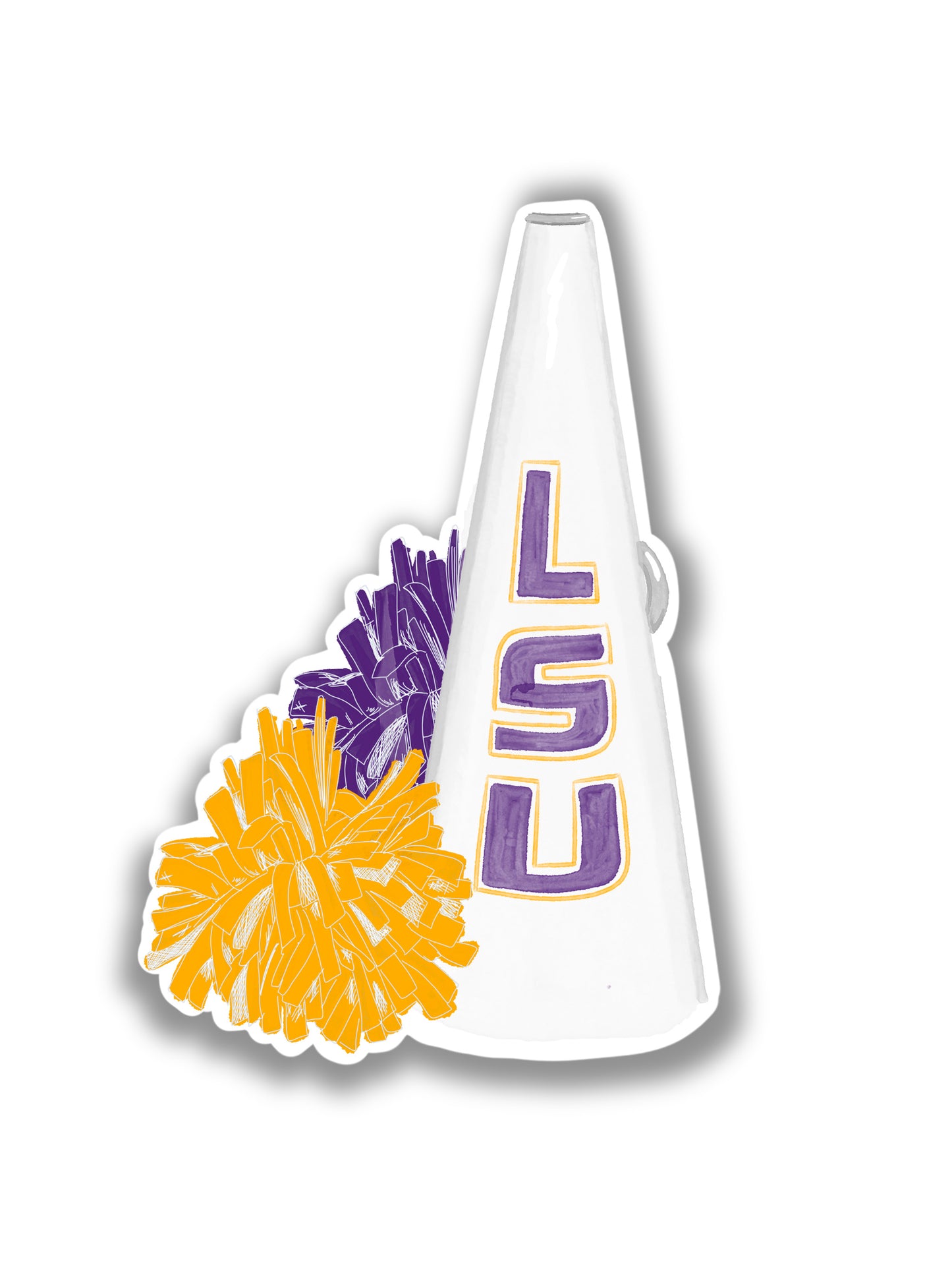 LSU Megaphone Sticker