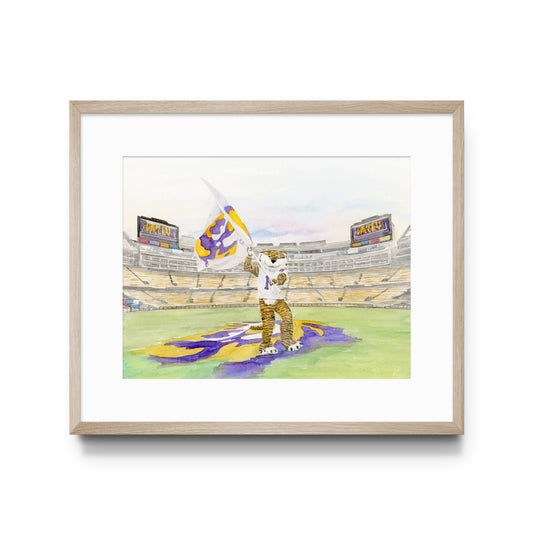 LSU Mike the Tiger Art Print