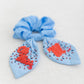 Ole Miss Beaded Scrunchie