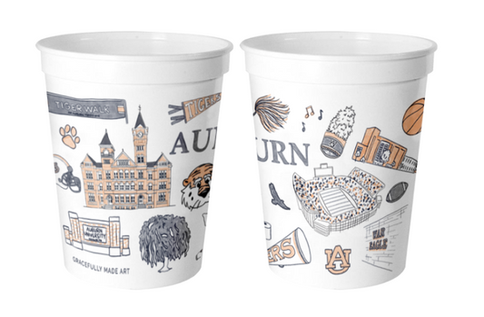 Auburn University Stadium Cup (Pack of 6)