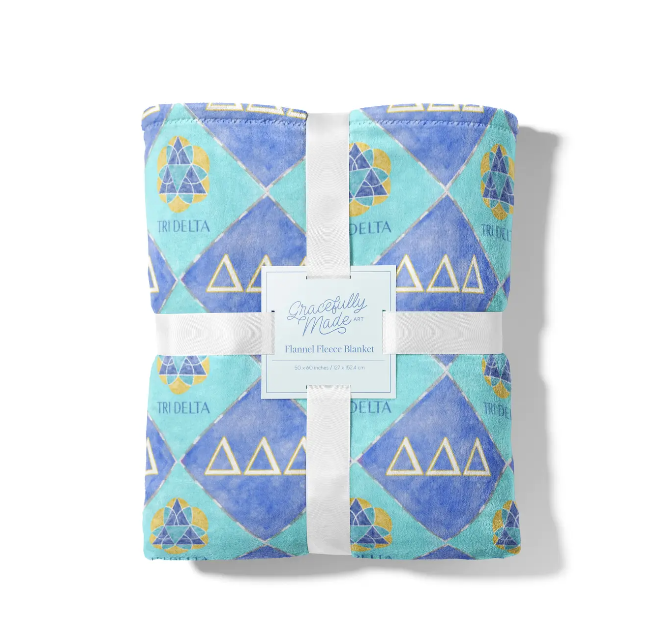 Delta Delta Delta (Tri Delta) Flannel Fleece Blanket