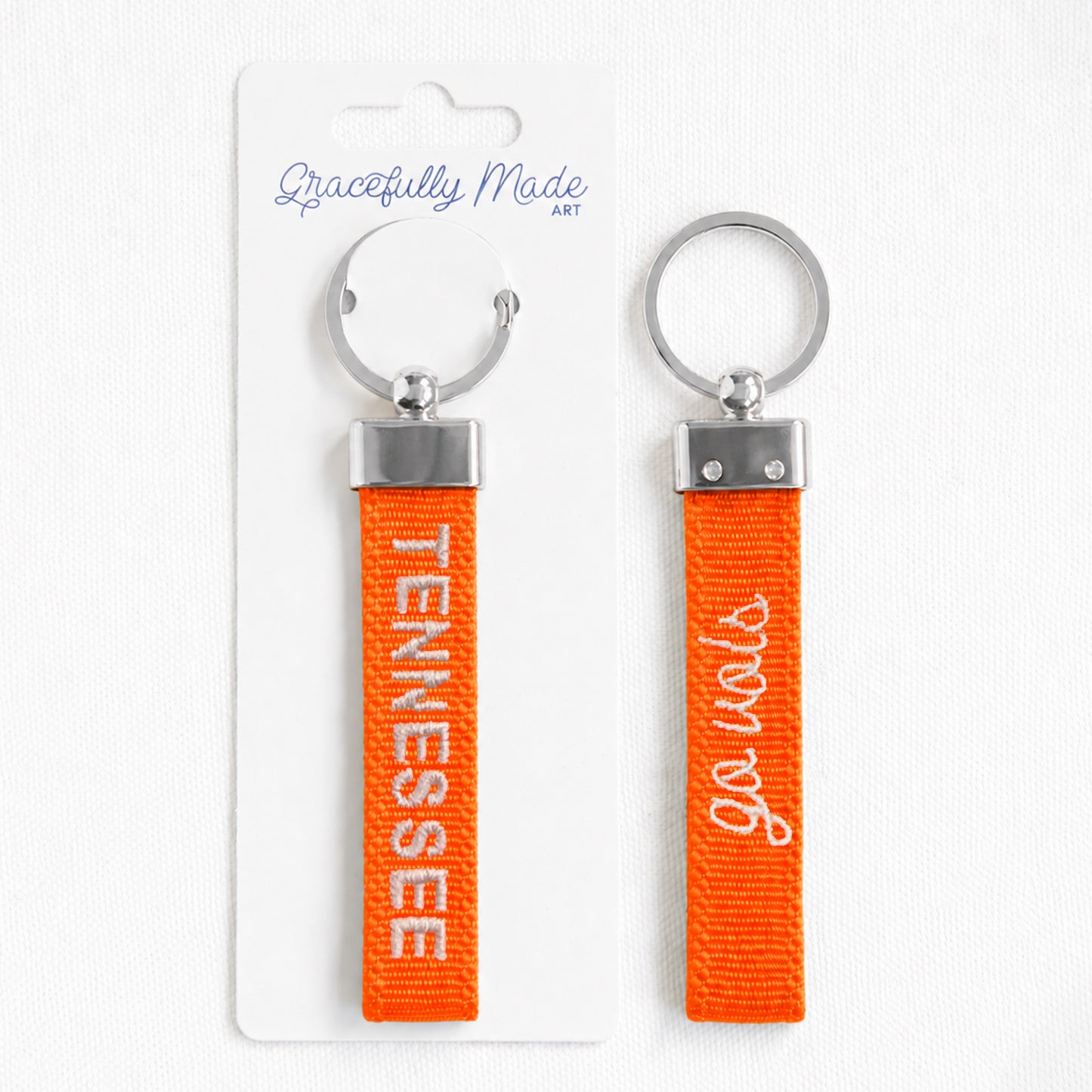 Tennessee - Go Vols Embroidered Keychain
