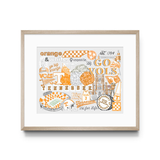 University of Tennessee Collage Print