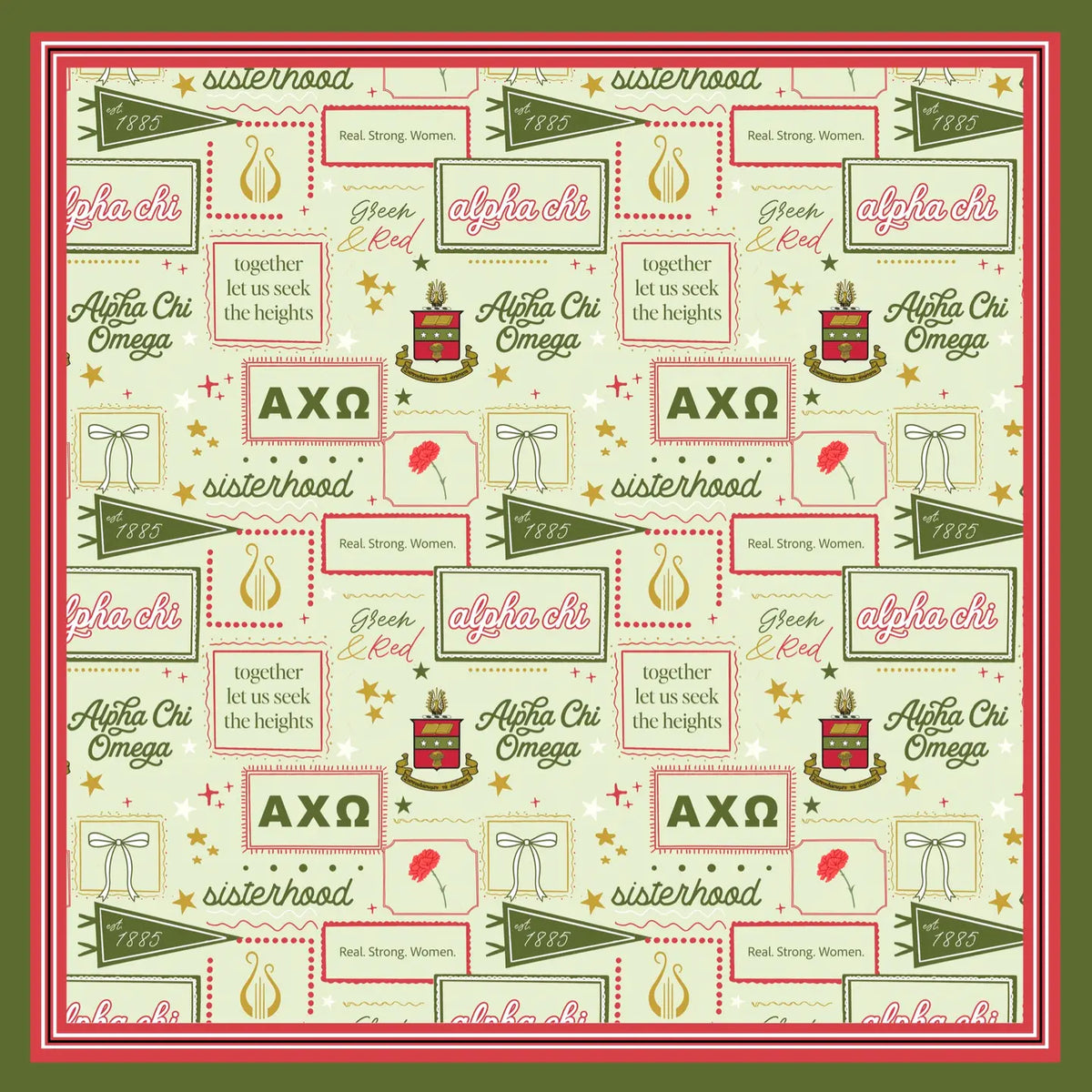 Alpha Chi Omega Silk Scarf