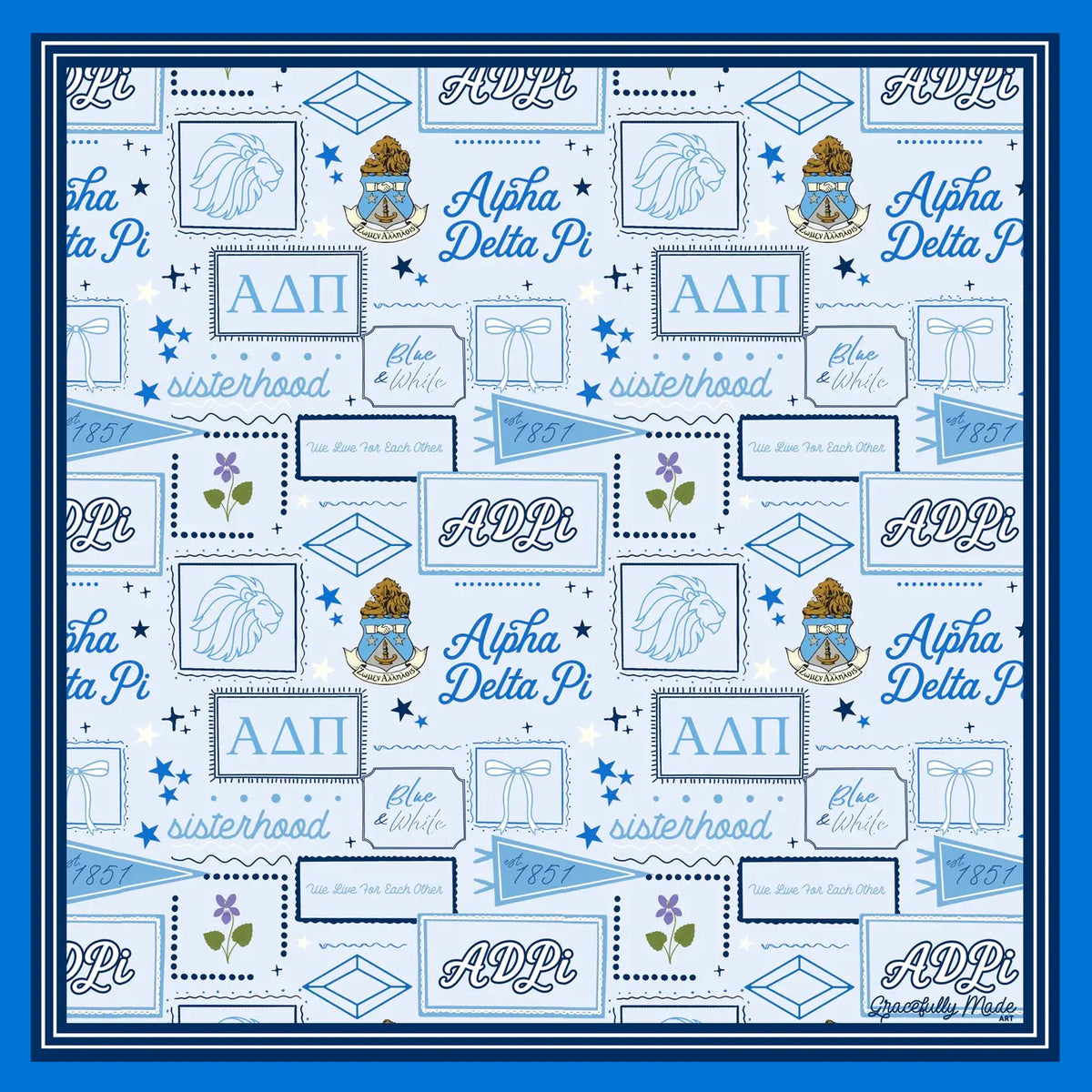 Alpha Delta Pi Silk Scarf