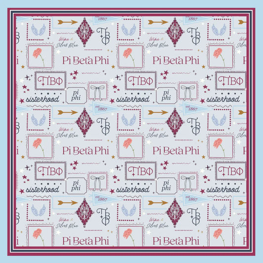 Pi Beta Phi Silk Scarf