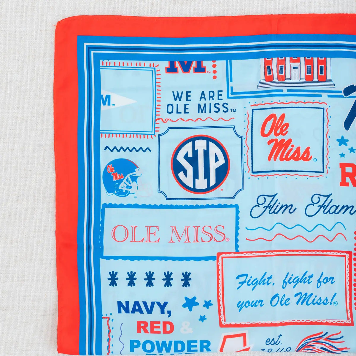 Ole Miss Silk Scarf