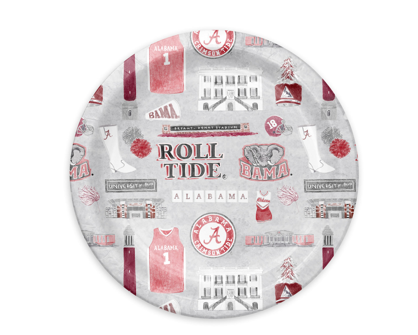 The University of Alabama Paper Plate Packs