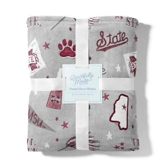 Mississippi State Flannel Fleece Blanket, Collegiate